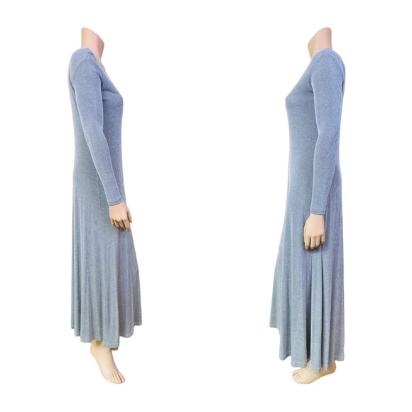 FLAX by Jeanne Engelhart Maxi Long Sleeve Dress - Grey - Picture 3 of 9